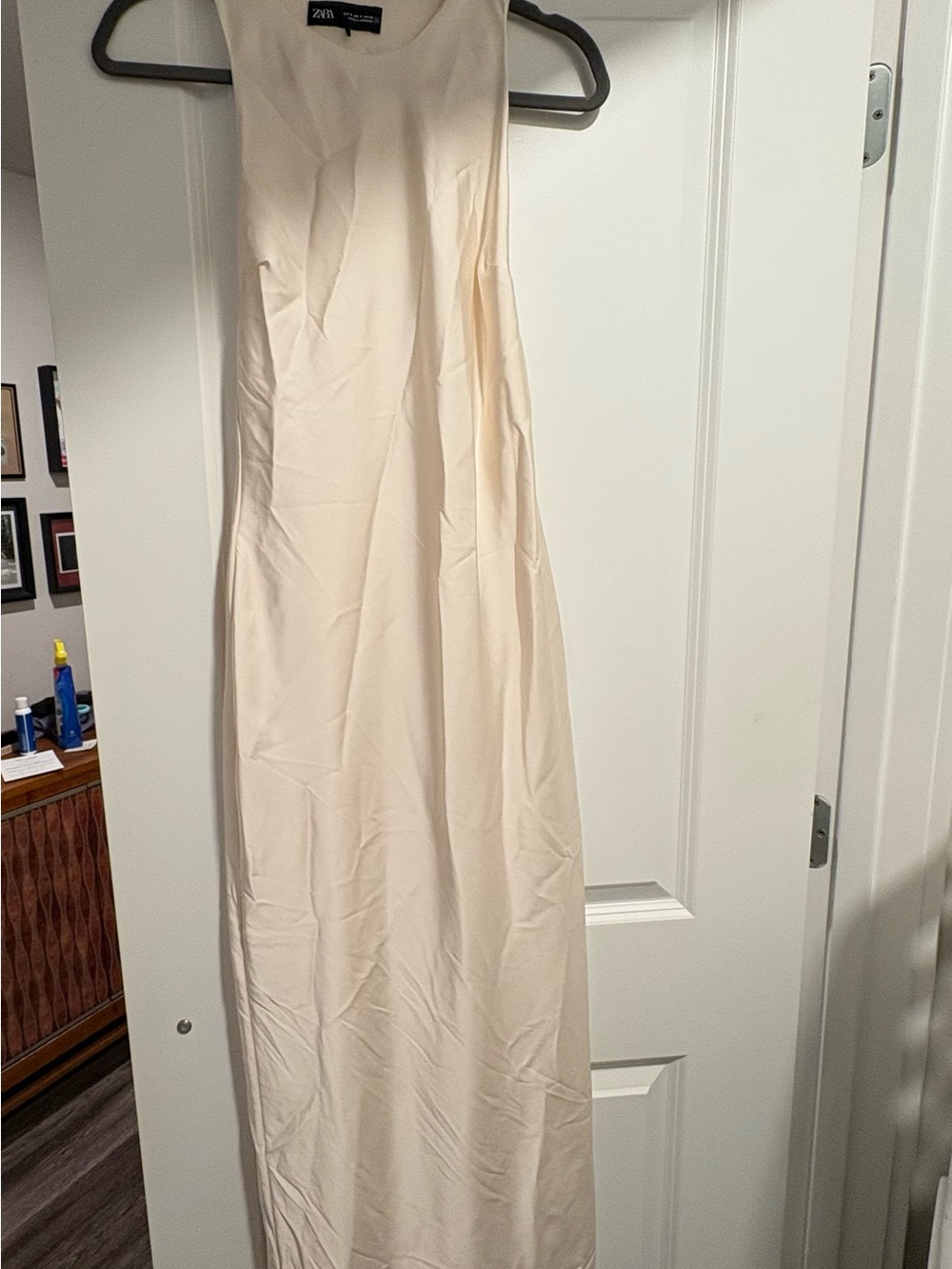 Zara White Twist Back Dress – Size Small